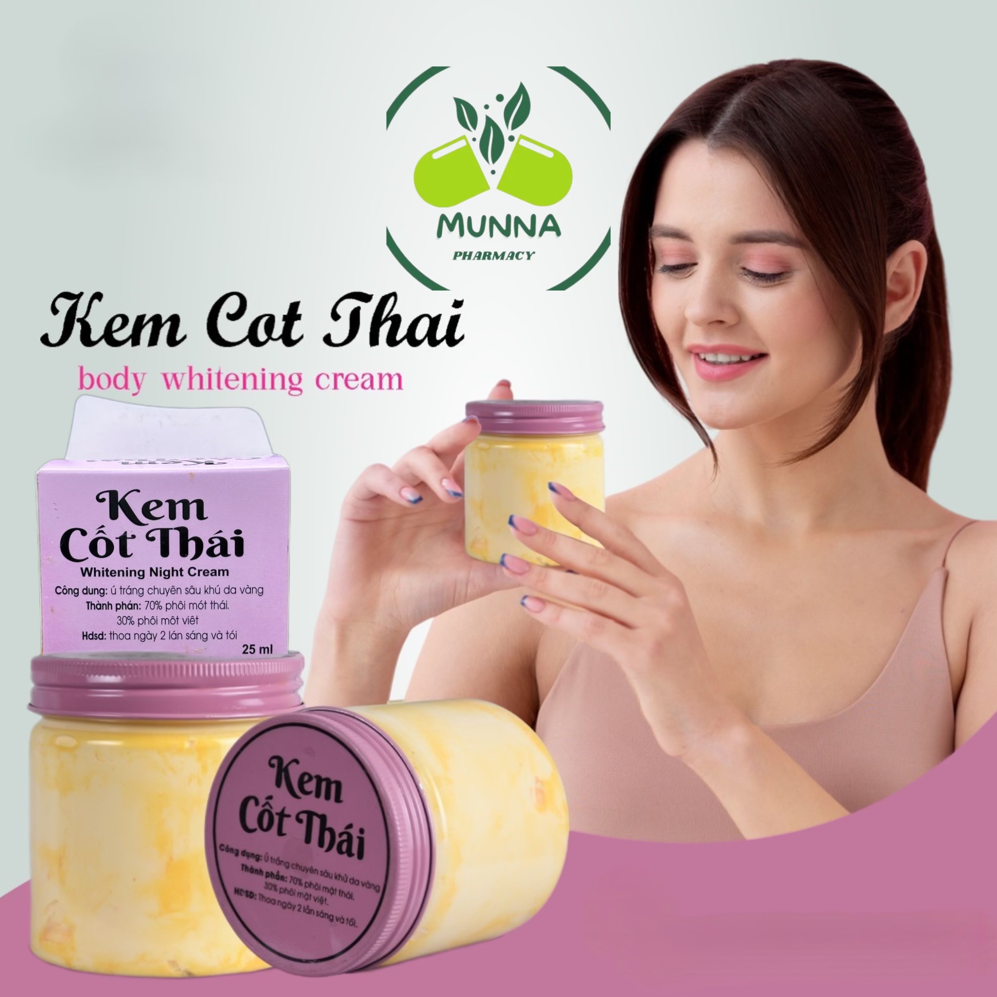 Kem Cot Thai White Body Cream