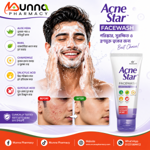 Mankind Acne Star Face Wash 50g